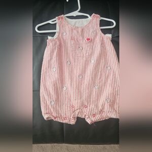 Nursery Rhyme Red and White Striped Bodysuit - Perfect For baseball Seaso
